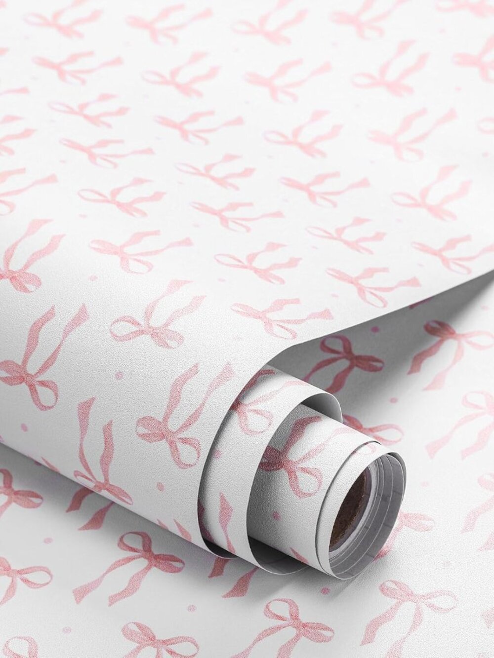 Pink Bow Wallpaper Peel and Stick Contact Paper 15.8 in x 118.1 in